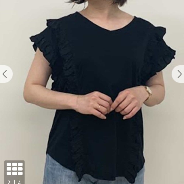 新品！未使用！タグ付！♥️a.v.v♥️【接触冷感】サテンフリルカットソー。MAGbyaquagirl