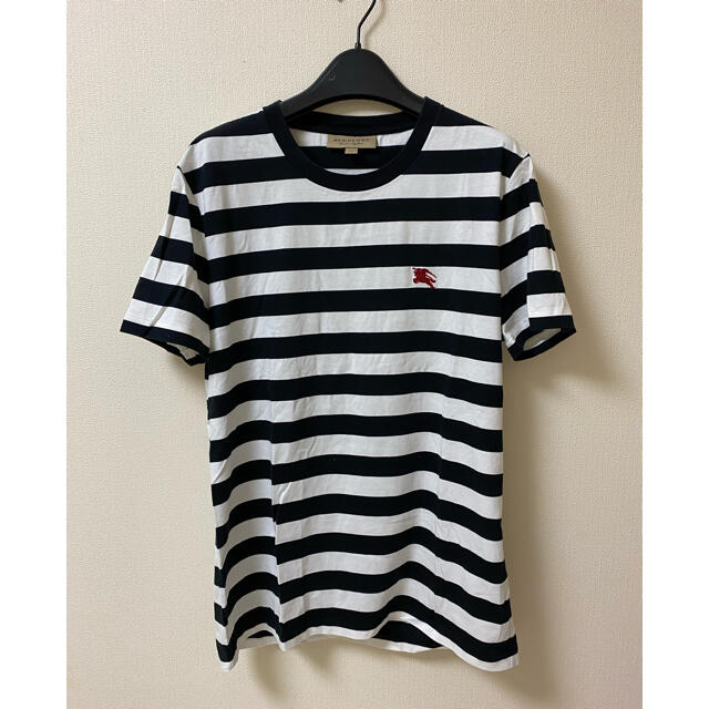 BURBERRY(バーバリー)のBURBERRY (バーバリー)  Tシャツ サイズ:M ボーダー 白黒 メンズ メンズのトップス(Tシャツ/カットソー(半袖/袖なし))の商品写真