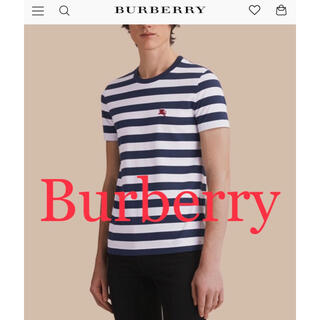 バーバリー(BURBERRY)のBURBERRY (バーバリー)  Tシャツ サイズ:M ボーダー 白黒 メンズ(Tシャツ/カットソー(半袖/袖なし))
