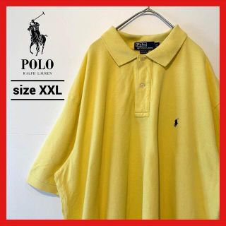 ポロラルフローレン(POLO RALPH LAUREN)の90s 古着 ポロラルフローレン ポロシャツ オーバーサイズ 刺繍ロゴ XXL(ポロシャツ)