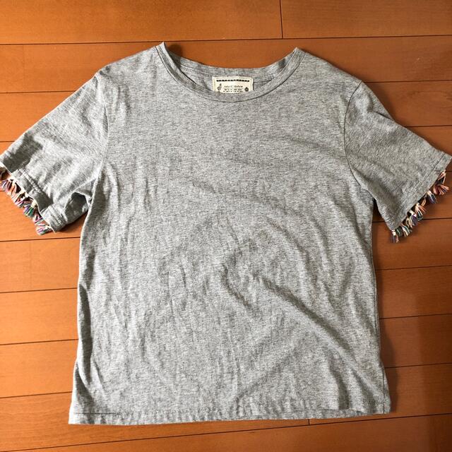 natural couture(ナチュラルクチュール)のフリンジ付Tシャツ レディースのトップス(Tシャツ(半袖/袖なし))の商品写真