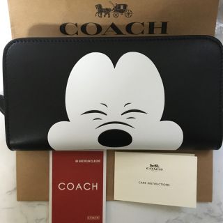 コーチ(COACH)の【新品　大人気　未使用】　コーチ　長財布　ミッキー　コラボ(財布)