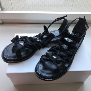 特別価格 試着のみ♡ツルバイマリコオイカワ リボンサンダル 33