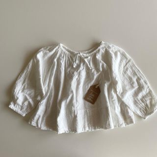 キャラメルベビー&チャイルド(Caramel baby&child )のlittle cotton clothes 刺繍 チュニック 3y-4y(Tシャツ/カットソー)