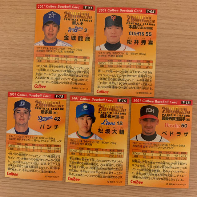 カルビー - プロ野球チップス カード 2001年 各賞 一式の通販 by Mat