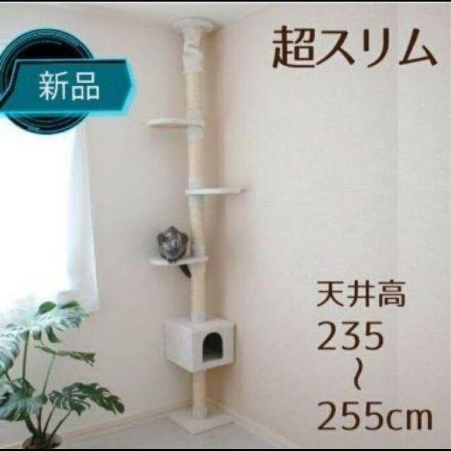 【新品】キャットタワー　突っ張り その他のペット用品(猫)の商品写真