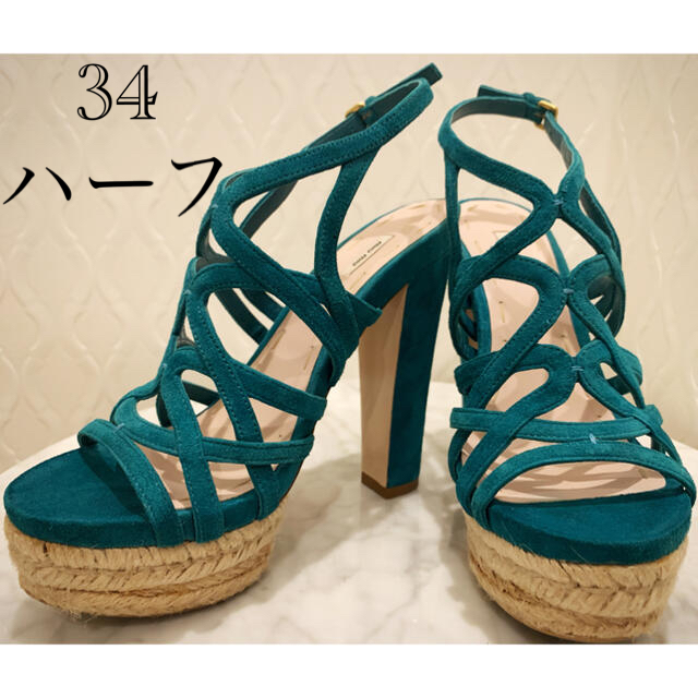 miumiu(ミュウミュウ)のmiumiu♥︎エメラルドグリーン♥︎サンダル レディースの靴/シューズ(サンダル)の商品写真