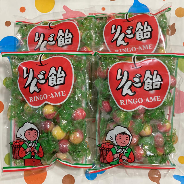 【飴谷 りんご飴】4袋 食品/飲料/酒の食品(菓子/デザート)の商品写真