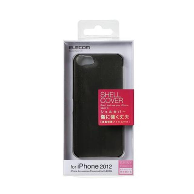 ELECOM(エレコム)のiPhone SE/5s/5用シェルカバー　ラメクリアブラック スマホ/家電/カメラのスマホアクセサリー(iPhoneケース)の商品写真