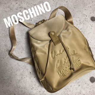 モスキーノ(MOSCHINO)のモスキーノ リュック バックパック  ゴールド(リュック/バックパック)