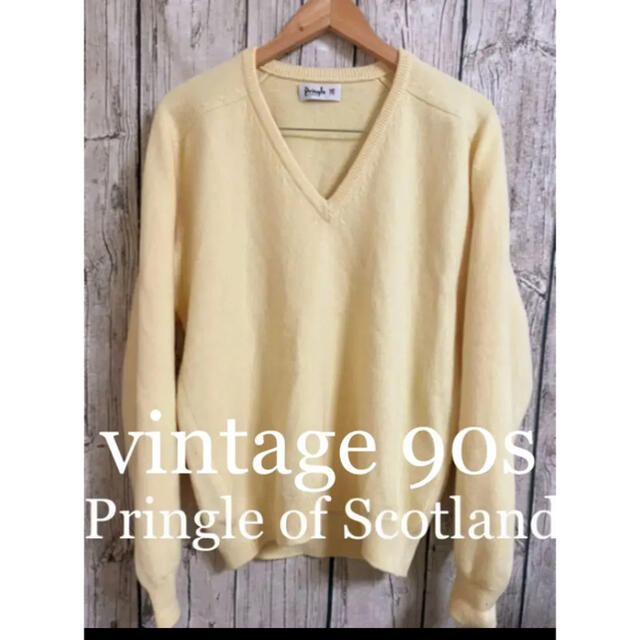 ビンテージ 90s 80s プリングルオブスコットランド メンズS 英国製 ニット+セーター