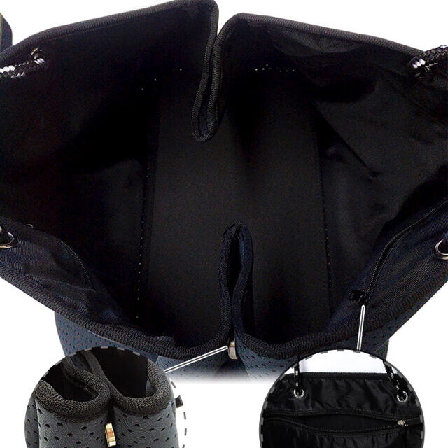 トートバッグ ネオプレンバッグ ポーチ付き 大きめ 大容量収納 収納力抜群  レディースのバッグ(トートバッグ)の商品写真