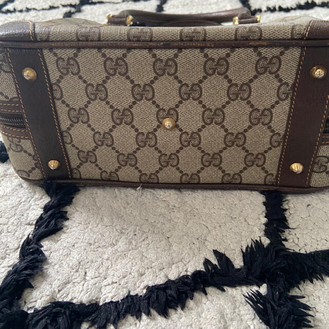 美品】 GUCCI グッチ ハンドバッグ ミニボストン PVCレザー GG柄 美品】 GUCCI グッチ ハンドバッグ ミニボストン PVCレザー GG柄