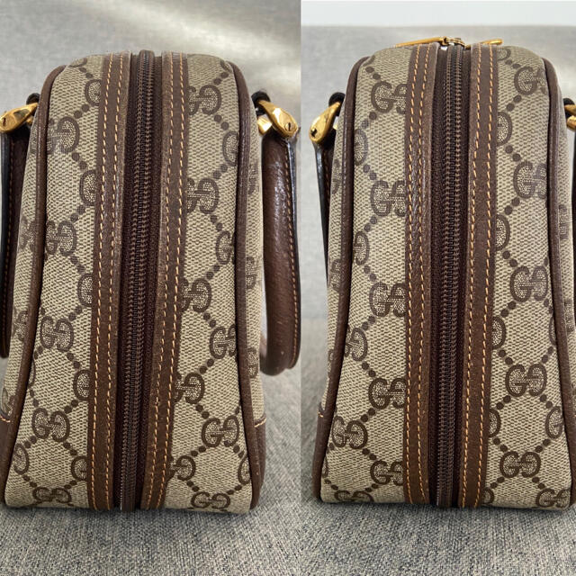 美品】 GUCCI グッチ ハンドバッグ ミニボストン PVCレザー GG柄 美品】 GUCCI グッチ ハンドバッグ ミニボストン PVCレザー GG柄