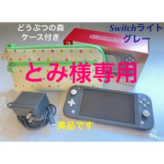 Nintendo Switch Liteグレー　ケース付