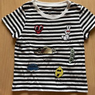 グラニフ(Design Tshirts Store graniph)のグラニフ刺繍ボーダーTシャツ(Tシャツ/カットソー)