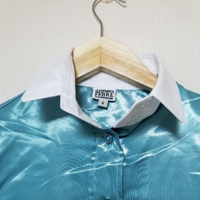 大韓航空/KOREAN AIR・キャビンアテンダント制服/青半袖ブラウス 大韓航空/KOREAN AIR・キャビンアテンダント制服/青半袖ブラウス