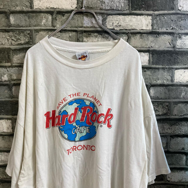 【古着】Hard Rock cafe シャツ　オーバーサイズ　2XL 訳あり メンズのトップス(Tシャツ/カットソー(半袖/袖なし))の商品写真