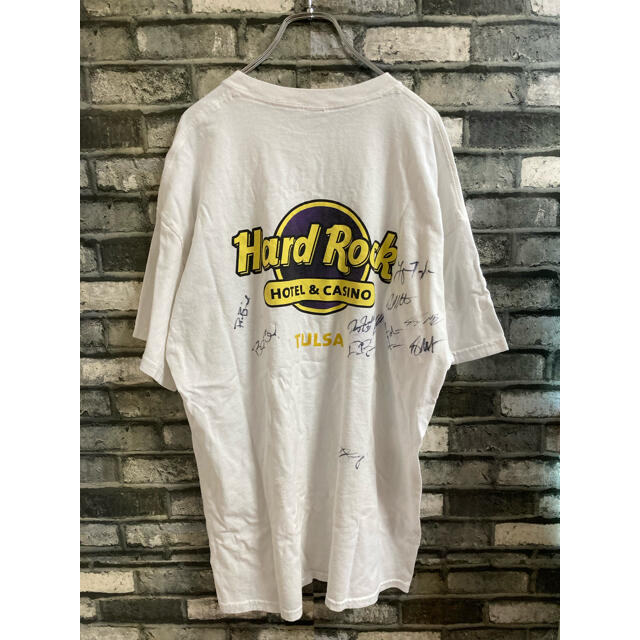 【古着】Hard Rock hotel Tシャツ　オーバーサイズ　訳あり メンズのトップス(Tシャツ/カットソー(半袖/袖なし))の商品写真