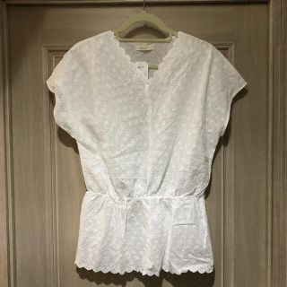 ショコラフィネローブ(chocol raffine robe)の刺繍レース　ノースリーブブラウス(シャツ/ブラウス(半袖/袖なし))