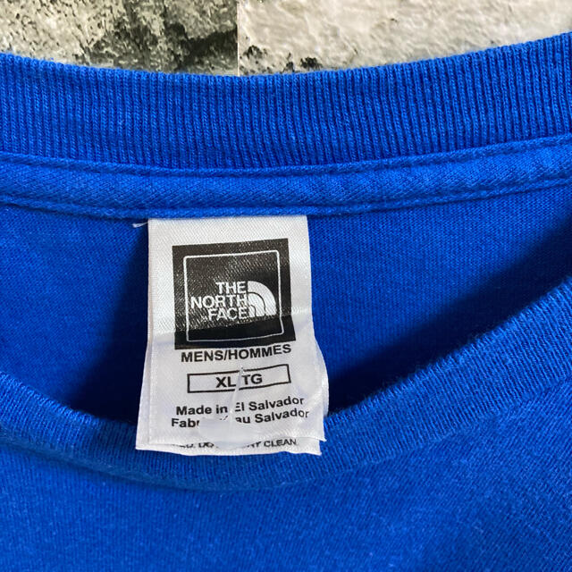 THE NORTH FACE(ザノースフェイス)の【古着】NORTH FACE tシャツ　ブルー　オーバーサイズ　Ames XL メンズのトップス(Tシャツ/カットソー(半袖/袖なし))の商品写真