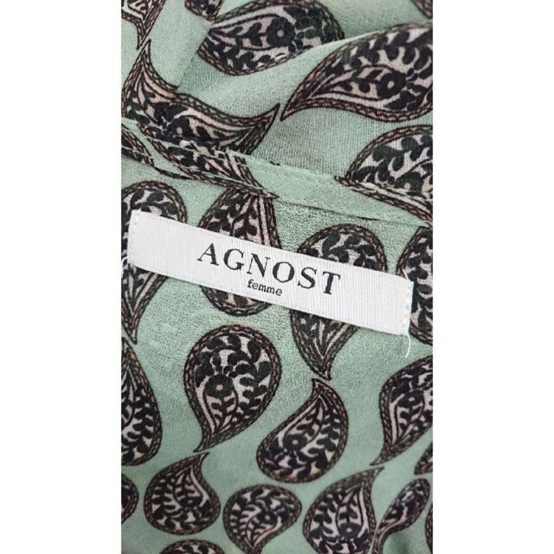 AGNOST(アグノスト)の新品未使用☆アグノスト AGNOST シフォンペイズリーカシュクールアシメワンピ レディースのワンピース(ひざ丈ワンピース)の商品写真