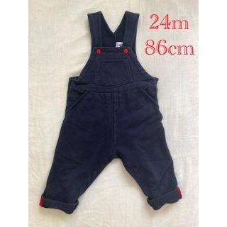 プチバトー(PETIT BATEAU)の【PETIT BATEAU】ネイビー オーバーオール/24month/86cm(パンツ)