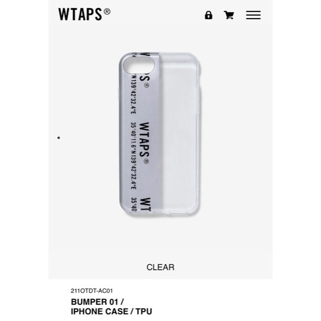 W)taps(ダブルタップス)のWTAPS BUMPER 01 / IPHONE CASE / TPU メンズのメンズ その他(その他)の商品写真