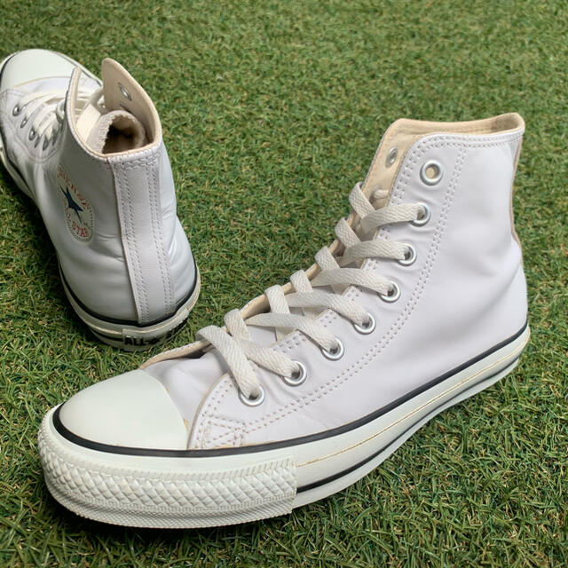 美品25converse コンバース レザー オールスターHI F896