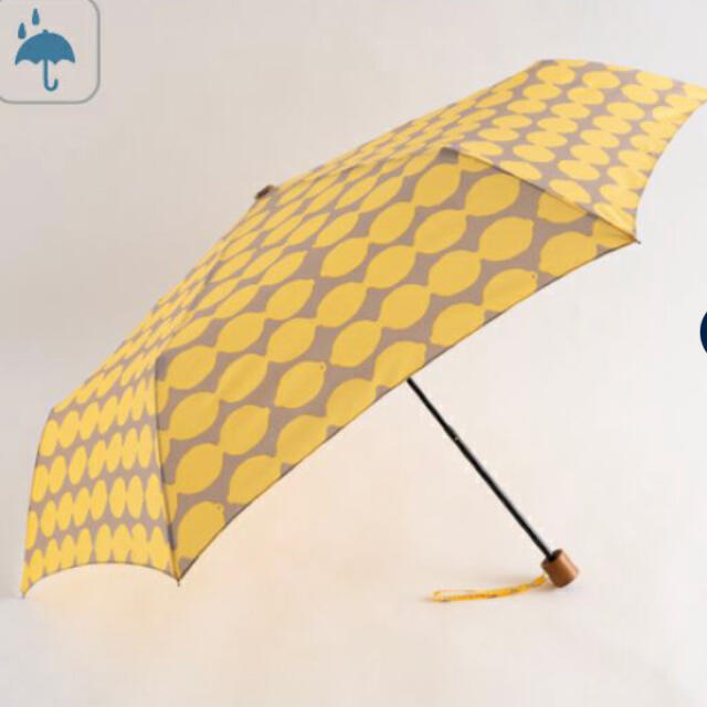 新品未使用　かまわぬ　雨天専用　折りたたみ傘　レモン柄 レディースのファッション小物(傘)の商品写真