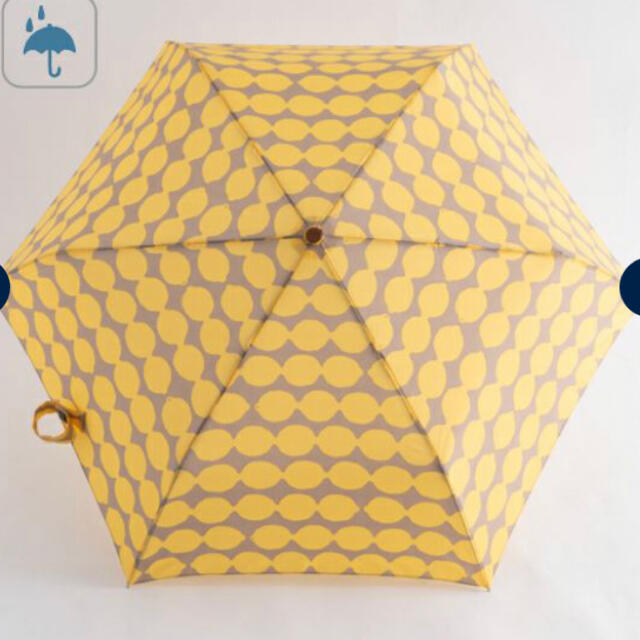 新品未使用　かまわぬ　雨天専用　折りたたみ傘　レモン柄 レディースのファッション小物(傘)の商品写真