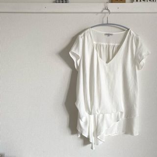 グローバルワーク(GLOBAL WORK)の【美品】GLOBAL WORK 変形ドレープブラウス  レディース  M(シャツ/ブラウス(半袖/袖なし))