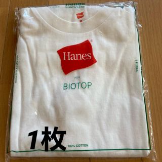 アダムエロぺ(Adam et Rope')のHanes FOR BIOTOP 白1枚のみ　アダムエロペ別注(Tシャツ(半袖/袖なし))