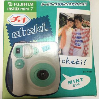 フジフイルム(富士フイルム)の【新品未使用】インスタントカメラ チェキ   INSTAX MINI7 ミント(フィルムカメラ)