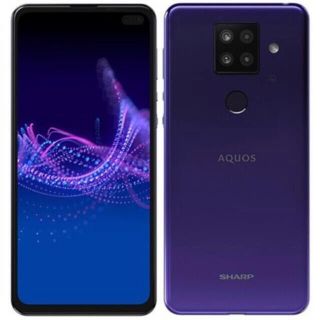 アクオス(AQUOS)のシャープ　AQUOS sense4 plus パープル SH-M16V(スマートフォン本体)