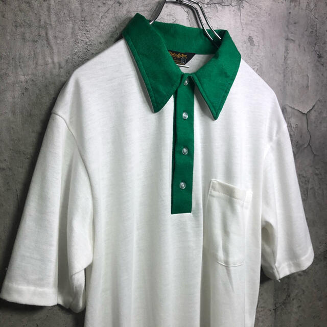 【激レア】vintage 切り替え　ポロシャツ　90s 古着　希少　菅田将暉