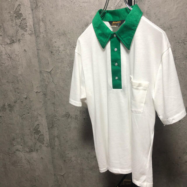【激レア】vintage 切り替え　ポロシャツ　90s 古着　希少　菅田将暉