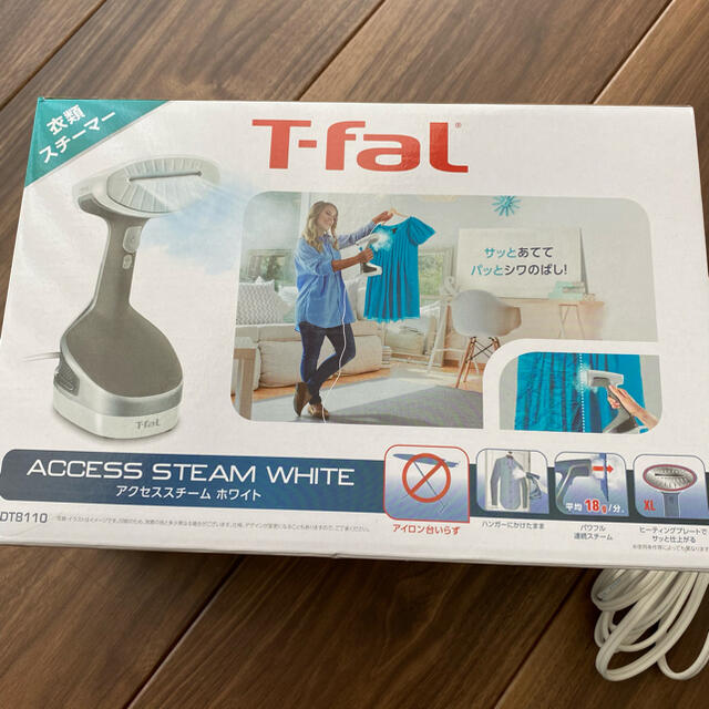 T-fal(ティファール)のティファール 衣類スチーマー アクセススチーム ホワイト DT8110J0 スマホ/家電/カメラの生活家電(アイロン)の商品写真