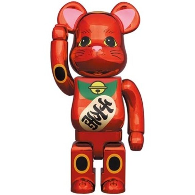 送料無料 BE@RBRICK 招き猫 梅金メッキ100% 400% 1セットです 喜ばれる