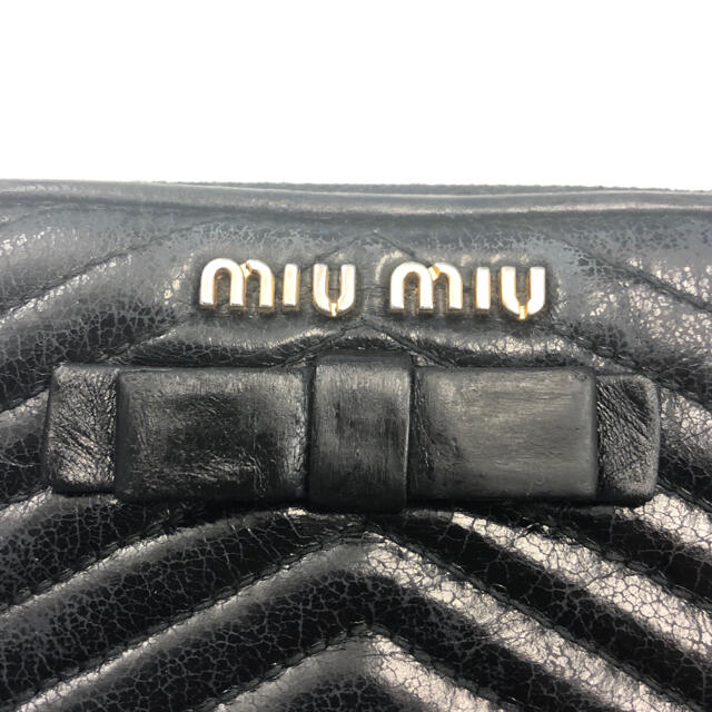 miumiu(ミュウミュウ)のミュウミュウ miu miu L字ファスナー 長財布 リボン A1000244 レディースのファッション小物(財布)の商品写真