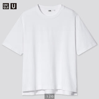 ユニクロ(UNIQLO)の新品 ユニクロ エアリズム コットンオーバーサイズ クルーネックT Lサイズ(Tシャツ(半袖/袖なし))