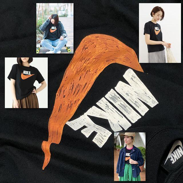 NIKE(ナイキ)のNIKE ナイキ 手描きロゴ グラフィック Tシャツ ブラック レディースのトップス(Tシャツ(半袖/袖なし))の商品写真