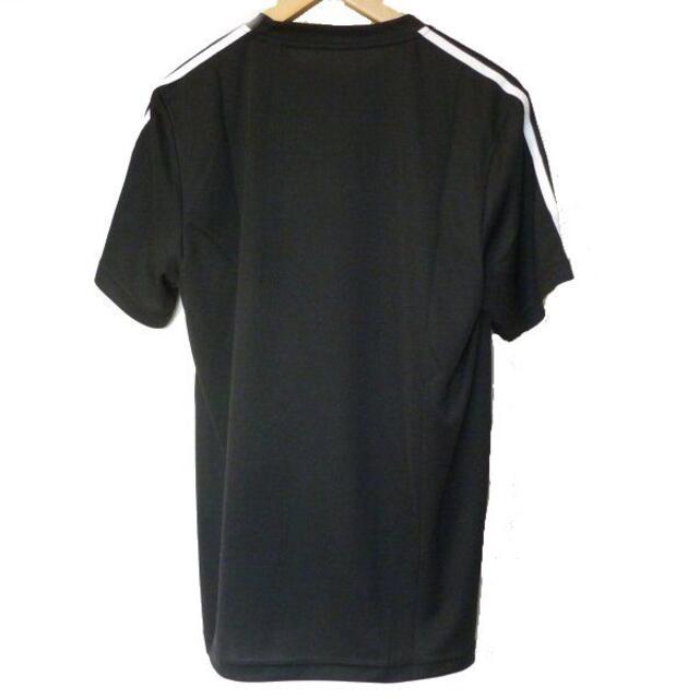 adidas(アディダス)の新品Ｌ★アディダス adidas 黒3ストライプスTシャツ メンズのトップス(Tシャツ/カットソー(半袖/袖なし))の商品写真