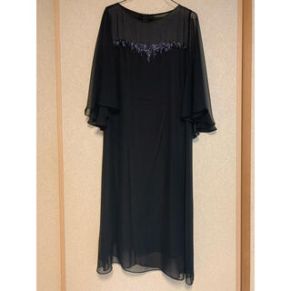 ハナエモリ(HANAE MORI)のmorihanae ブラック　ドレス(ロングドレス)