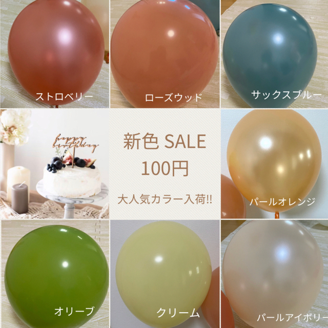 誕生日バルーン　100円SALE♡組み合わせ自由 インテリア/住まい/日用品のインテリア小物(モビール)の商品写真