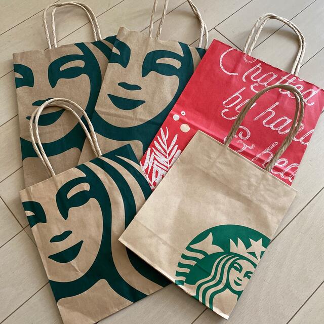 Starbucks Coffee(スターバックスコーヒー)の美品☆スタバショップ袋　5枚セット エンタメ/ホビーのエンタメ その他(その他)の商品写真