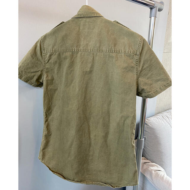 green(グリーン)のgreen ミリタリーシャツ　カーキ　1 レディースのトップス(シャツ/ブラウス(半袖/袖なし))の商品写真