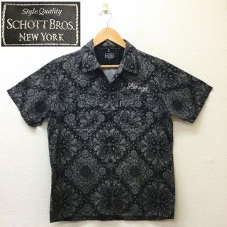 schott ペイズリー バンダナ柄 オープンカラーシャツ 薄手 チェーンステッ(シャツ)