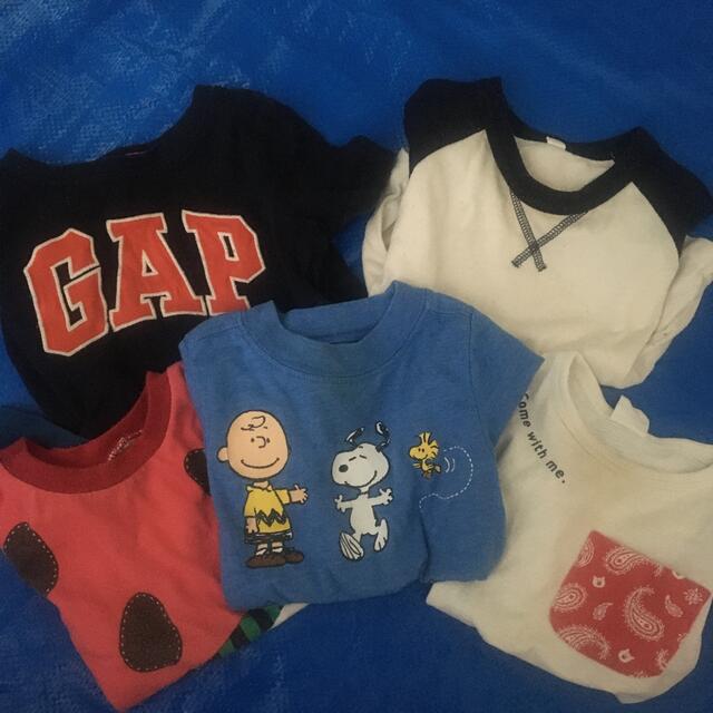 babyGAP(ベビーギャップ)のまとめ売り　80サイズ　Tシャツ　保育園用 キッズ/ベビー/マタニティのベビー服(~85cm)(Ｔシャツ)の商品写真