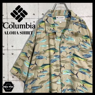 コロンビア(Columbia)の【専用】Columbia/コロンビア 開襟 魚柄 アースカラー アロハ 半袖(シャツ)